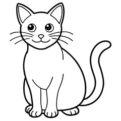 Fototapeta premium cat---oval-body---add-ears---tail---cute-face