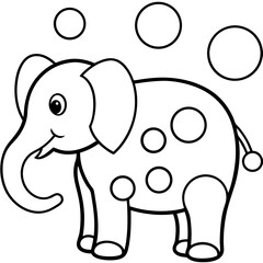 Naklejka premium elephant---3-step-cartoon-elephant--circles