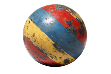 Abstract multicolor sphere with grunge texture