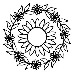 sunflower-wreath--country-garden-theme