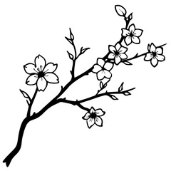 delicate-cherry-blossoms-branch--ink-wash-painting