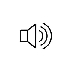 High Volume Speaker Monoline Icon Max Sound