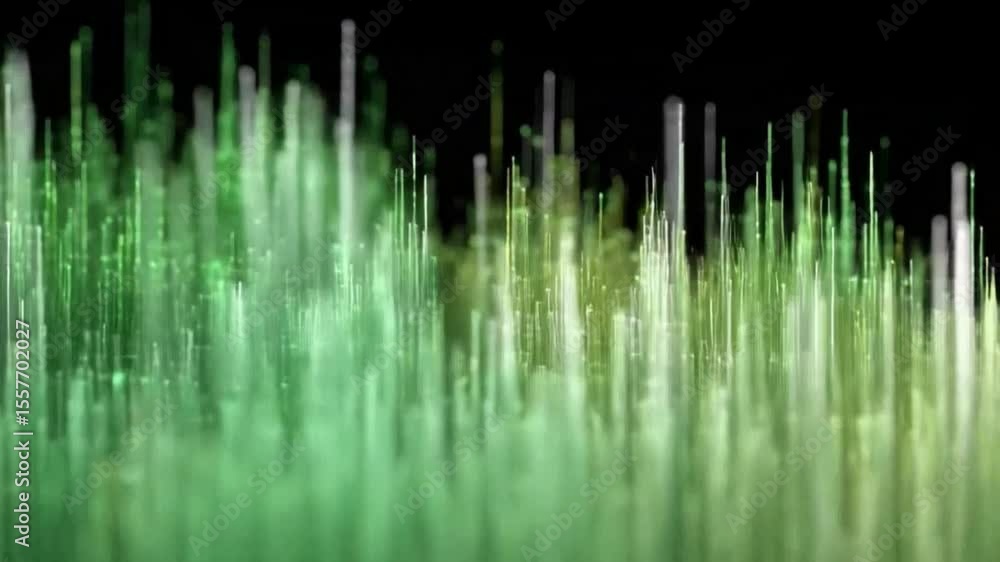 Poster abstract green metropolis: a dynamic visualization of an abstract urban landscape, the illustration 