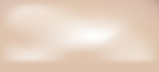 Soft peach beige gradient background with orange shadow texture and white cream tones for elegant abstract design backdrop. Cloud sky pastel cover template. Vector calm delicate cover illustration.