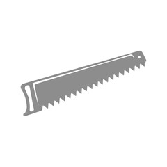 Silhouette Illustration of a Vintage Handsaw