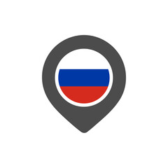 russian flag map location pin with national symbol in black for modern sign and marker icon png