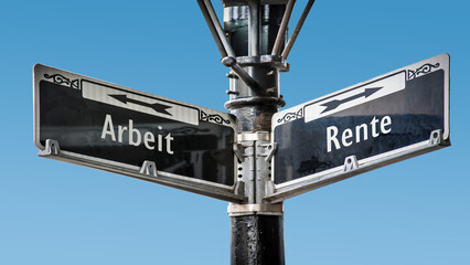 Signposts the direct way to retirement versus work