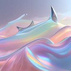 Abstract blue wave design, a colorful illustration of fluid motion and light, perfect for modern digital art backgrounds