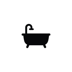 Solid Bathtub Glyph Icon
