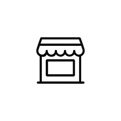 Simple Shop Front Monoline Icon
