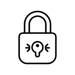 Secure Lock Icon Vector Graphic for Website and App Security