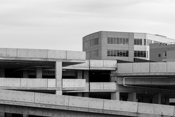 black and white garage under construction