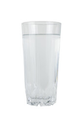 Glass cup with clean cold water