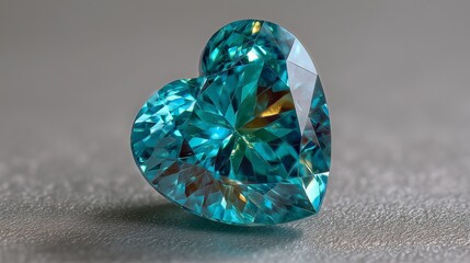 Paraiba tourmaline heart shape. Ai generative.