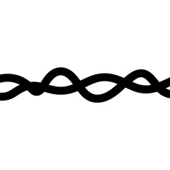 Stylish black wavy line border.  Elegant black and white decorative element perfect for design projects. This simple wavy line adds a touch of modern sophistication to invitations, cards,