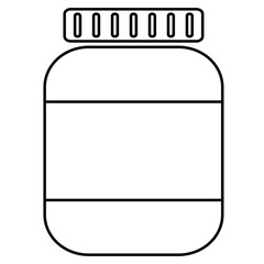 Supplement, medicine or vitamin bottle icon are intended for pregnant women and are displayed with simple icon