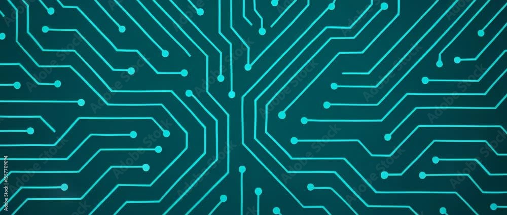 Aufkleber a close-up view of intricate circuit board patterns in vibrant colors. the design symbolizes innovat