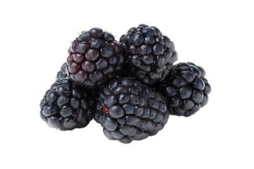 Close up of ripe, juicy blackberries. Perfect for food blogs, recipes, and healthy eating content.