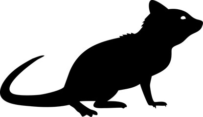 Black cat silhouette vector illustration for pet icon design