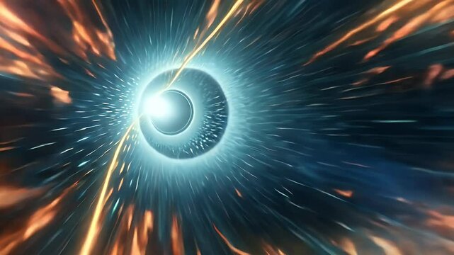   Abstract Grainy Time Vortex with a Spiraling Light Current and Temporal Distortion