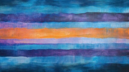 Striped background with water-like blue effects and pops of warm orange and violet tones