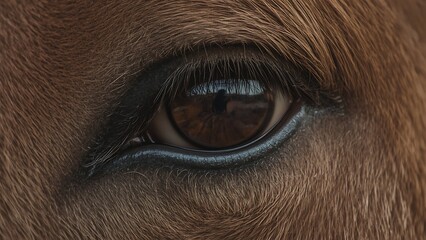 Horse's eyes, close up
