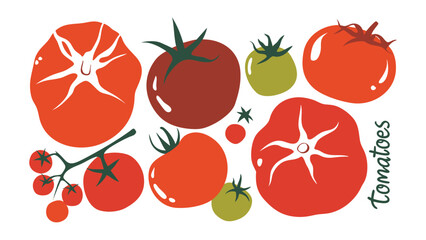 Bright and Bold Tomato Illustrations