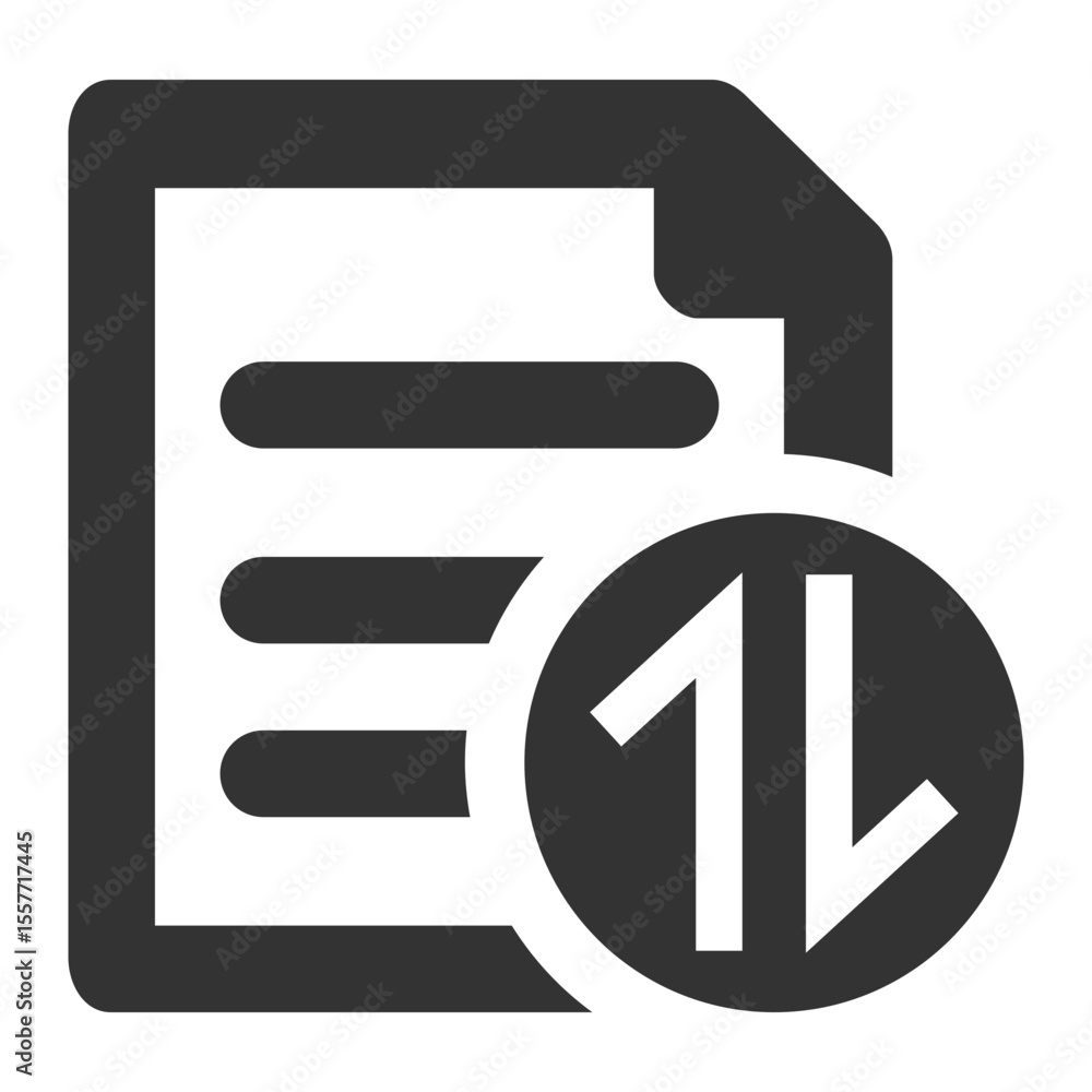 Poster document with up and down arrows icon representing data transfer or exchange