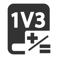 Abstract geometric symbol with numbers and mathematical operations