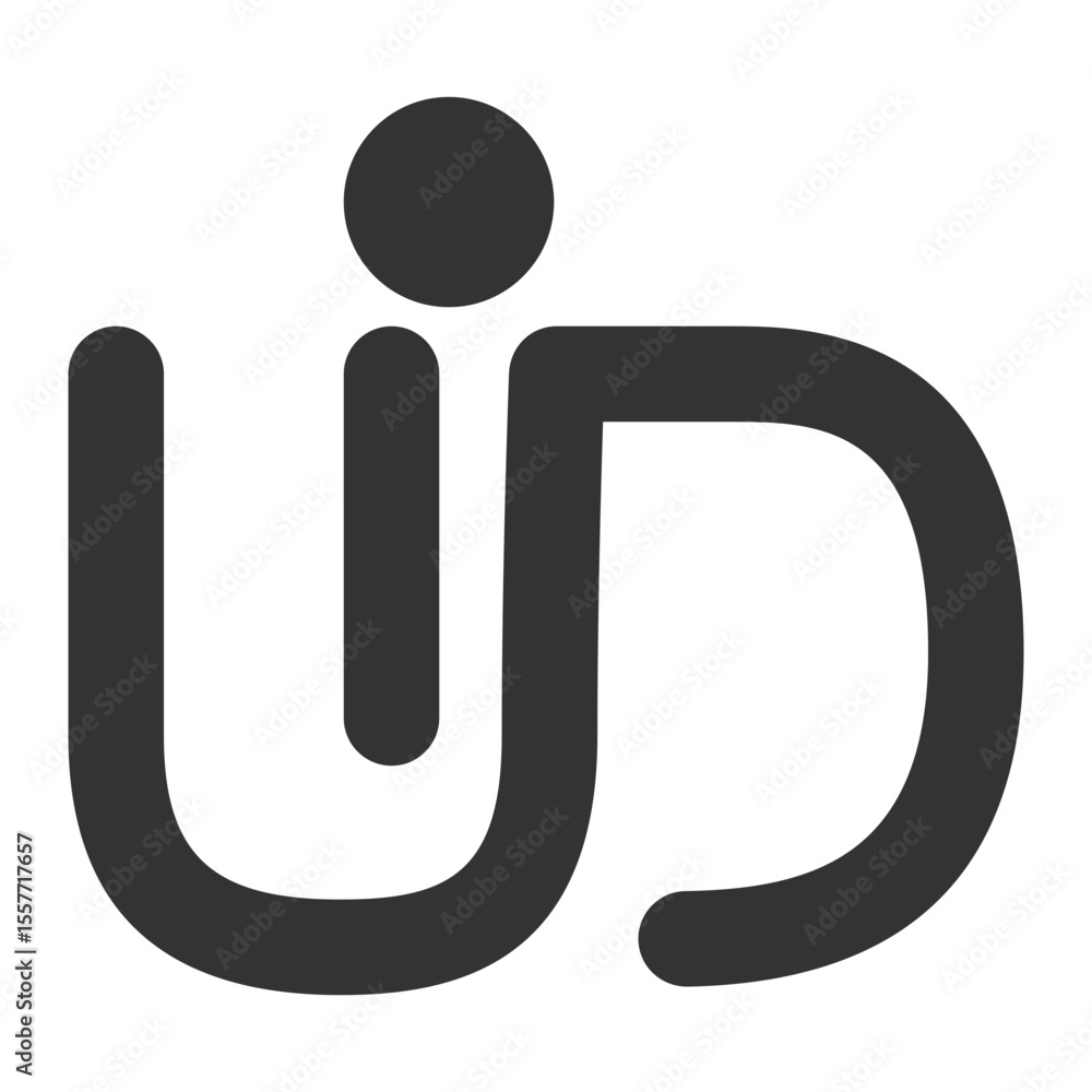 Poster modern abstract dark gray logo design representing connection and identity