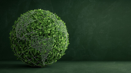 Green Earth Globe and Environmental Concepts