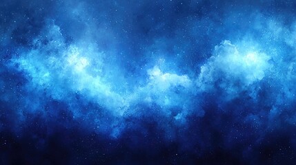 Naklejka premium Detailed celestial nebulae in a deep blue color scheme.