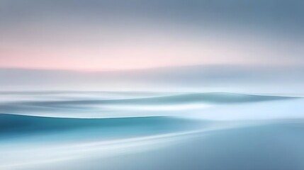 Obraz premium Serene Seascape- Abstract Pastel Ocean Waves at Dawn