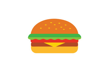 hamburger isolated on white background
