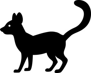 Black cat silhouette vector illustrationBlack cat silhouette vector illustration