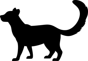 Black vector silhouette illustration of a horse