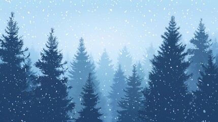 Frosty winter background with frozen surface and cold air atmosphere