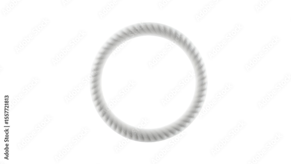 Poster plush circle shape isolated on white background 3d design element