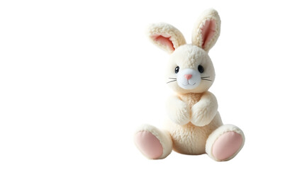 Obraz premium Plush Bunny isolated on white background 3d design element