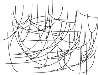 Abstract Curved Lines Background | Minimal Geometric Chaos Art Vector