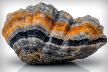 Intricate banded agate specimen