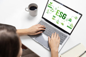 ESG environmental social governance policy for brisk business to set a standard to achieve high ESG...
