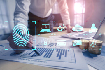 System for safeguarding digital identity using fingerprint authentication, encryption, and secure...