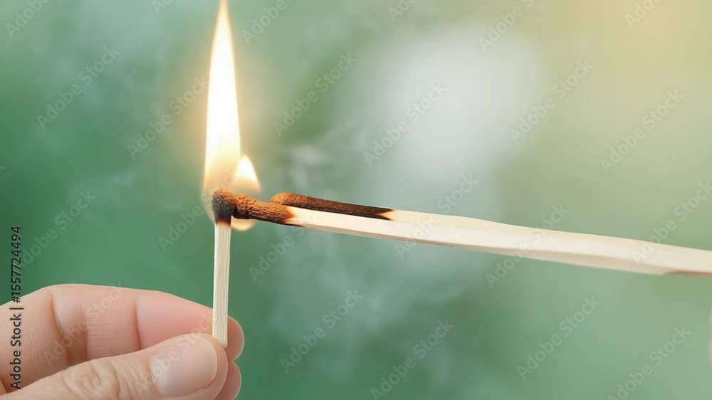 Poster igniting connection: a moment of shared fire and energy. this image captures the precise instant a m