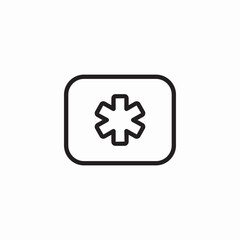 asterisk button icon sign vector