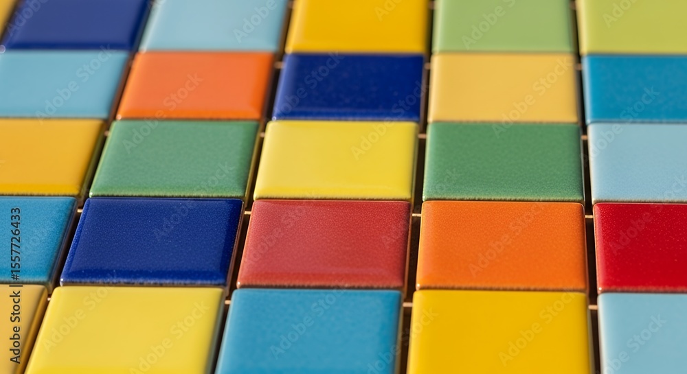 Poster colorful tile pattern abstract background with square shapes