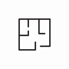 house plan icon sign vector