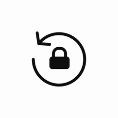 lock circle icon sign vector
