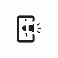 mobile announcement icon sign vector