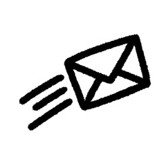 email send and mail post png cartoon handwrite cute and clipart doodle decoration kwaii  element